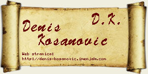 Denis Kosanović vizit kartica
